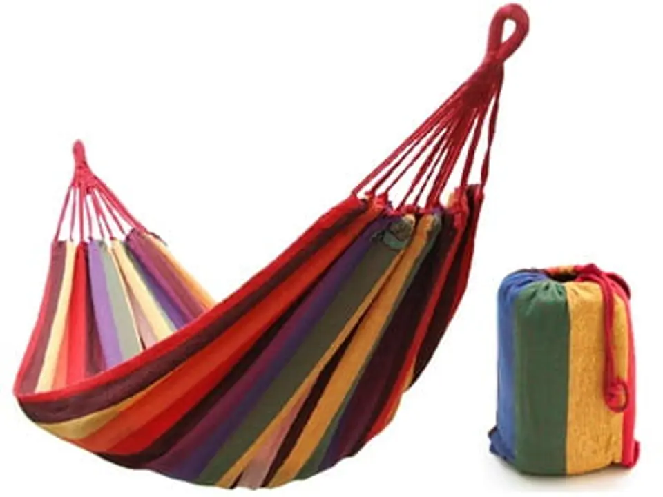 ⁨Large garden hammock for 1 person 195x85cm L70A⁩ at Wasserman.eu