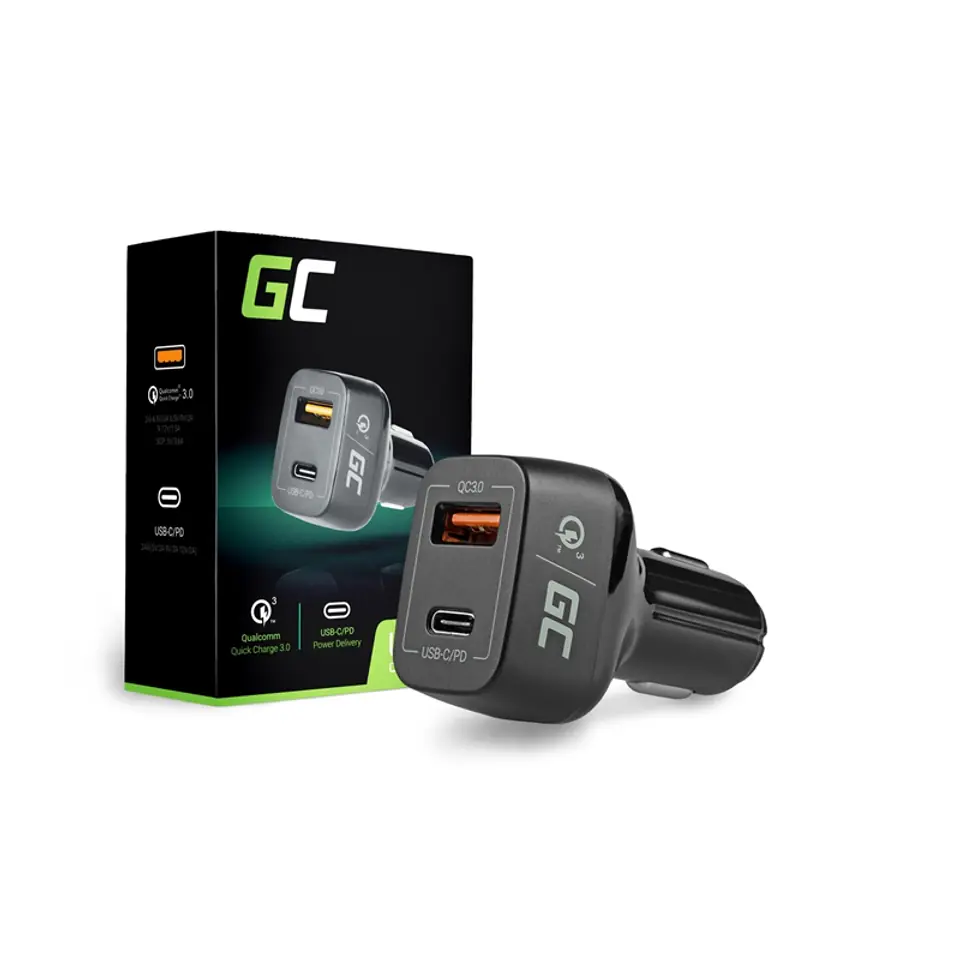 ⁨Green Cell CAD33 mobile device charger Black Indoor⁩ at Wasserman.eu