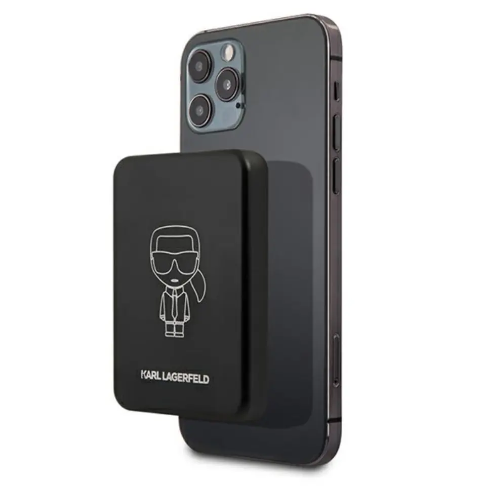 ⁨Karl Lagerfeld Outline Magnetic Powerbank – Powerbank Magsafe 3000 mAh⁩ w sklepie Wasserman.eu