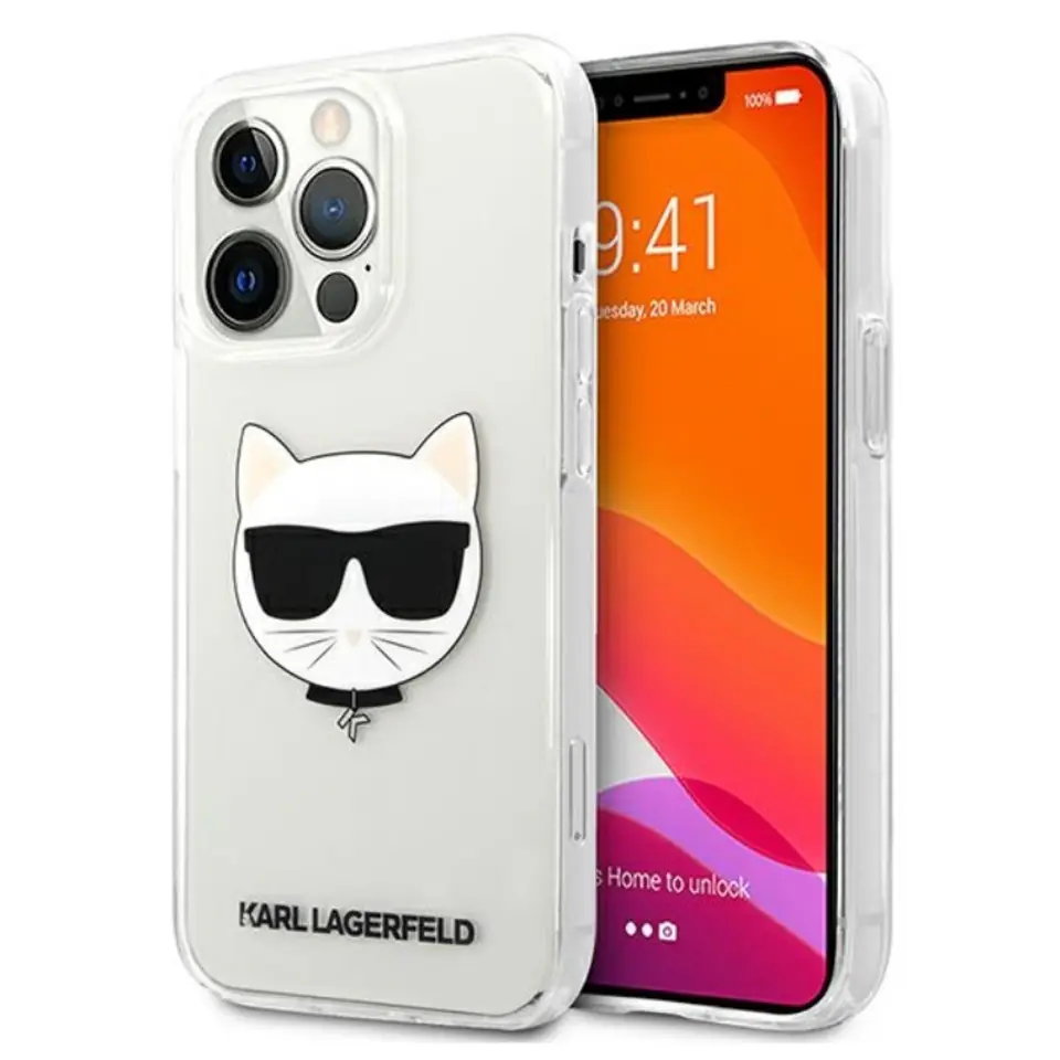 ⁨Karl Lagerfeld Choupette Head - iPhone 13 Pro Max Case (Transparent)⁩ at Wasserman.eu