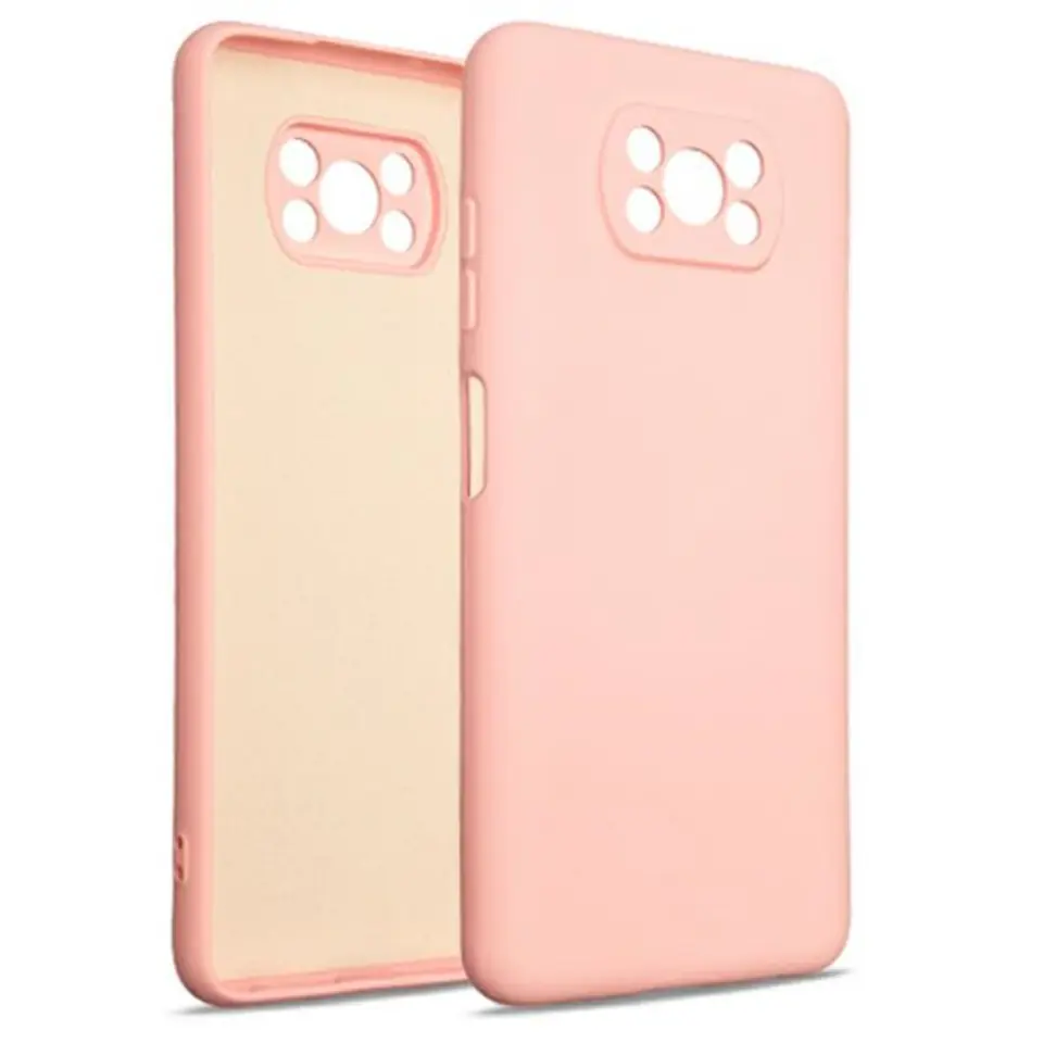 ⁨Beline Silicone Case Xiaomi Poco X3 pink-gold/rose gold⁩ at Wasserman.eu