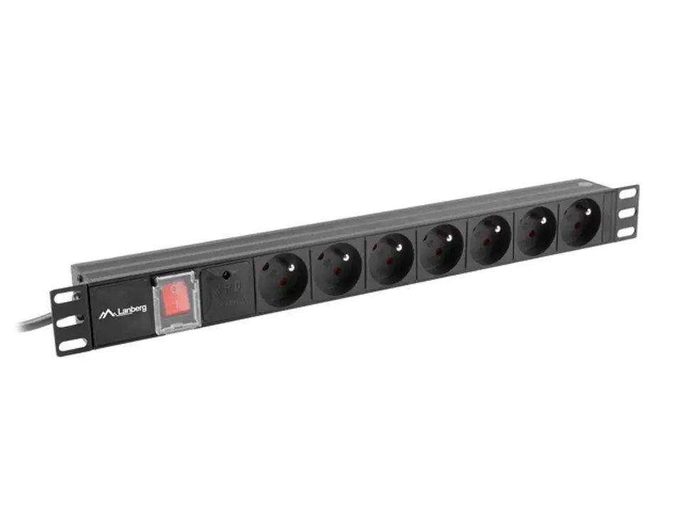 ⁨LANBERG PDU RACK POWER STRIP (1U,16A,7X 230V,2M)⁩ at Wasserman.eu