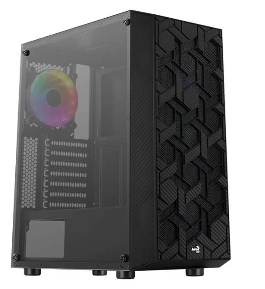 ⁨Aerocool PGS HIVE-G-BK-V3 FRGB Black case⁩ at Wasserman.eu