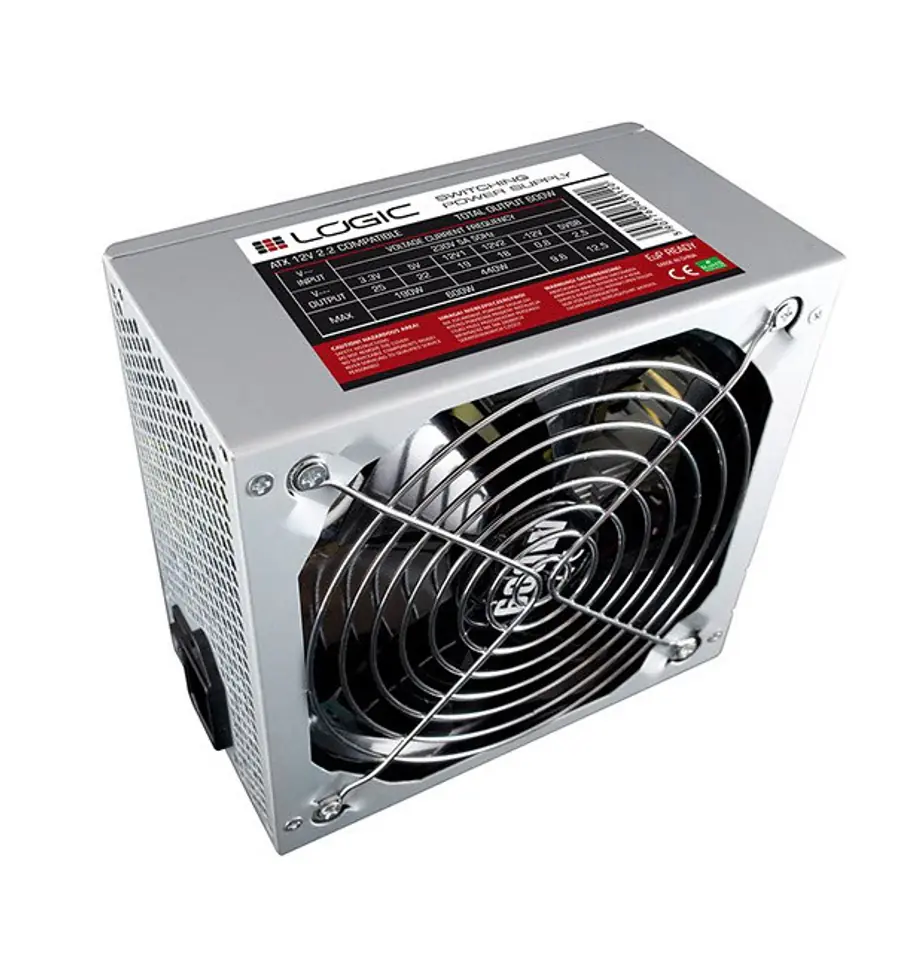 ⁨Logic 600 power supply unit 600 W ATX Stainless steel⁩ at Wasserman.eu