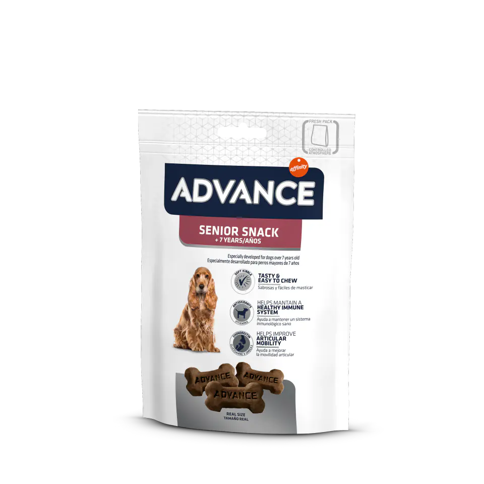 ⁨ADVANCE SNACK Senior +7 Years - przysmak dla seniorów 150g [922709]⁩ w sklepie Wasserman.eu