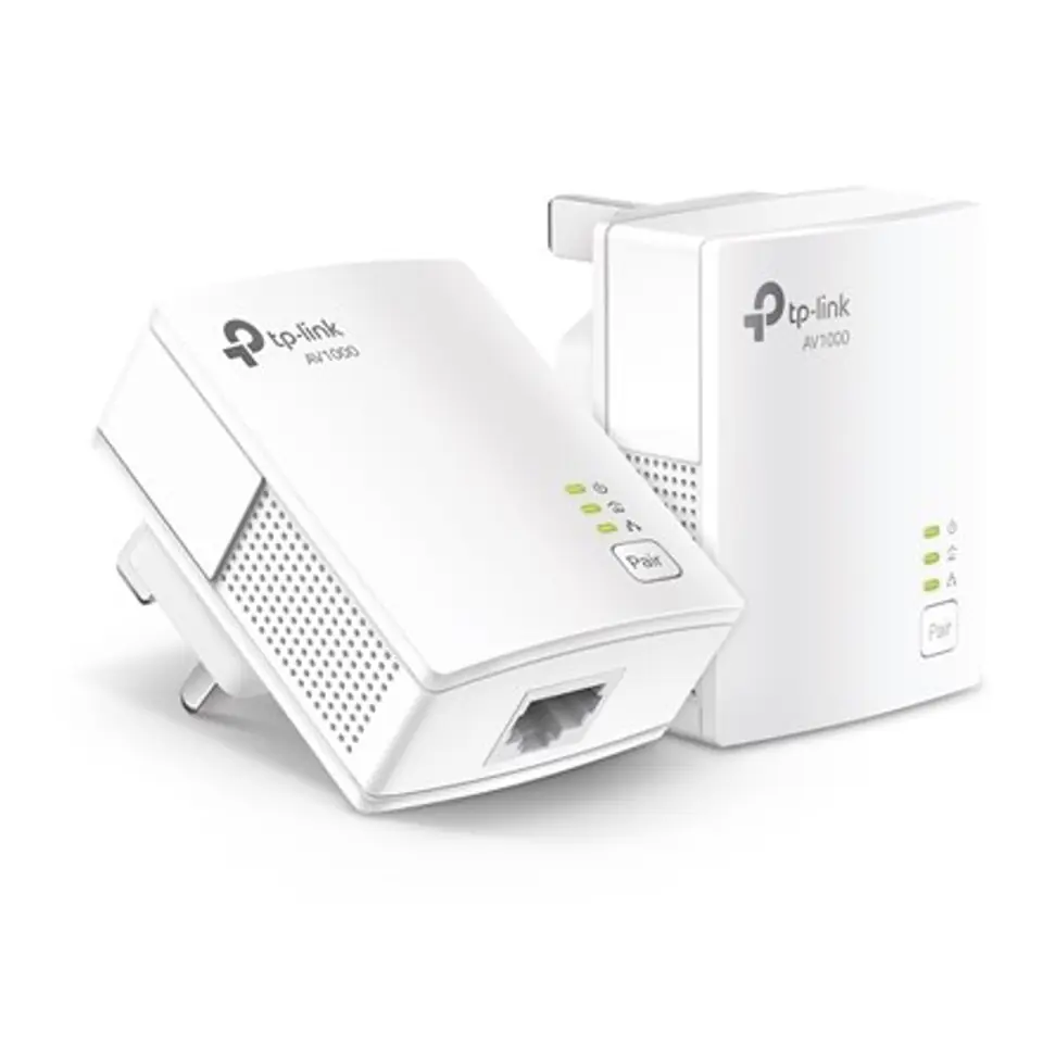 ⁨TP-LINK Gigabit Powerline Starter Kit TL-PA7017 ZESTAW 10/100/1000 Mbit/s, porty Ethernet LAN (RJ-45) 1, bez Wi-Fi, szybkość tra⁩ w sklepie Wasserman.eu