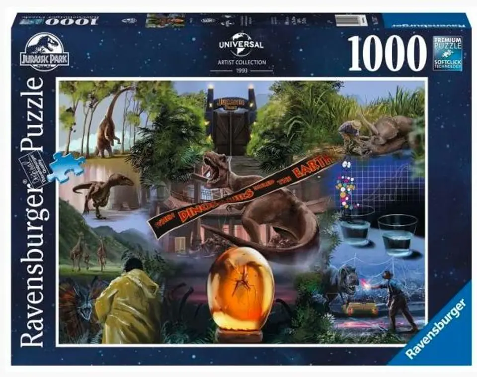 ⁨Puzzle 2D 1000 elementów Jurassic Park⁩ w sklepie Wasserman.eu