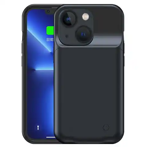 ⁨USAMS Power Case iPhone 13 6,1" 3500mAh czarny/black 3K5CD17401 (US-CD174) powerbank⁩ w sklepie Wasserman.eu