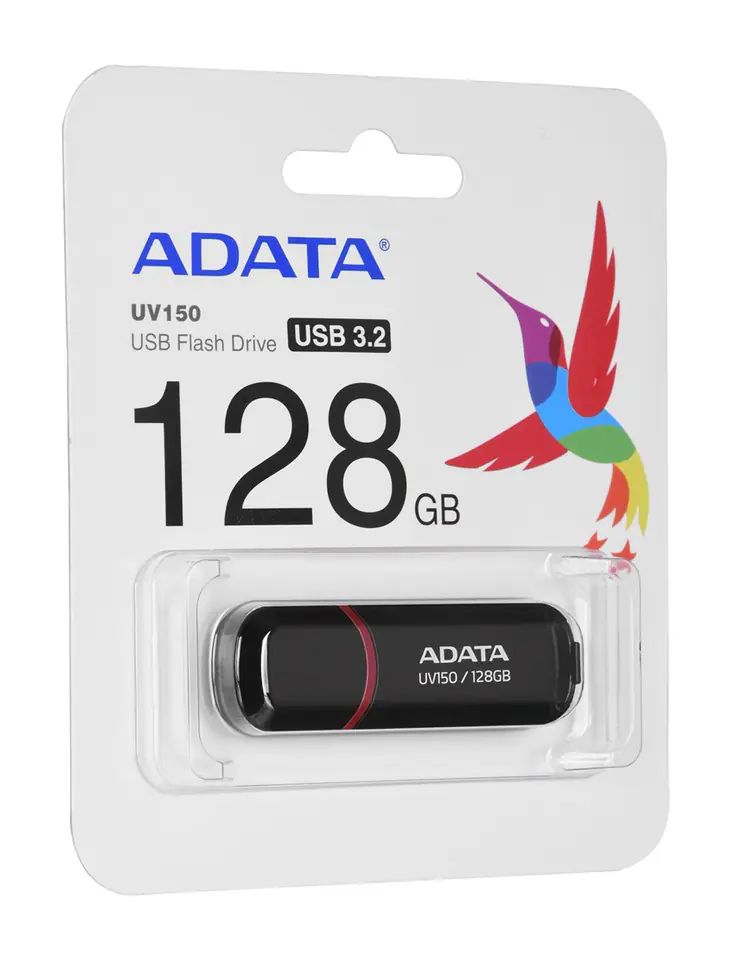⁨ADATA AUV150-128G-RBK USB flash drive 128 GB USB Type-A 3.2 Gen 1 (3.1 Gen 1) Black⁩ at Wasserman.eu