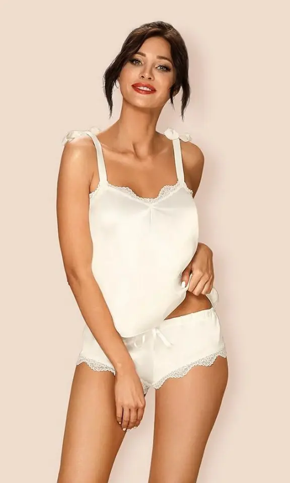 ⁨SET OBSESSIVE PRIMA NEVE TOP AND PANTIES (Color: white, Size S/M)⁩ at Wasserman.eu
