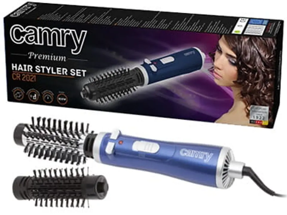 ⁨Curling iron, two rotating brushes, dryer function CR 2021⁩ at Wasserman.eu