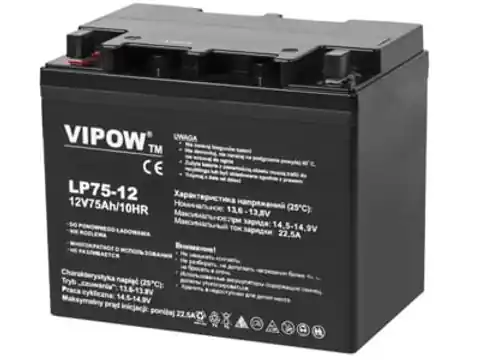 ⁨Akumulator żelowy Vipow 12V 75Ah BAT0224⁩ w sklepie Wasserman.eu