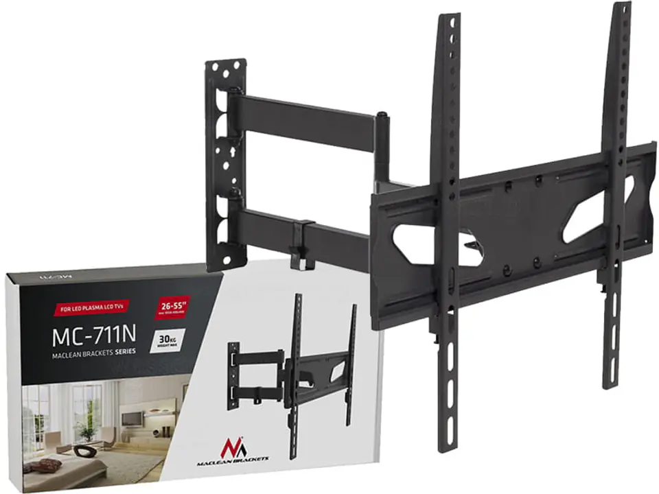 ⁨Wieszak na telewizor 26-55` 30kg Uchwyt TV Maclean⁩ w sklepie Wasserman.eu