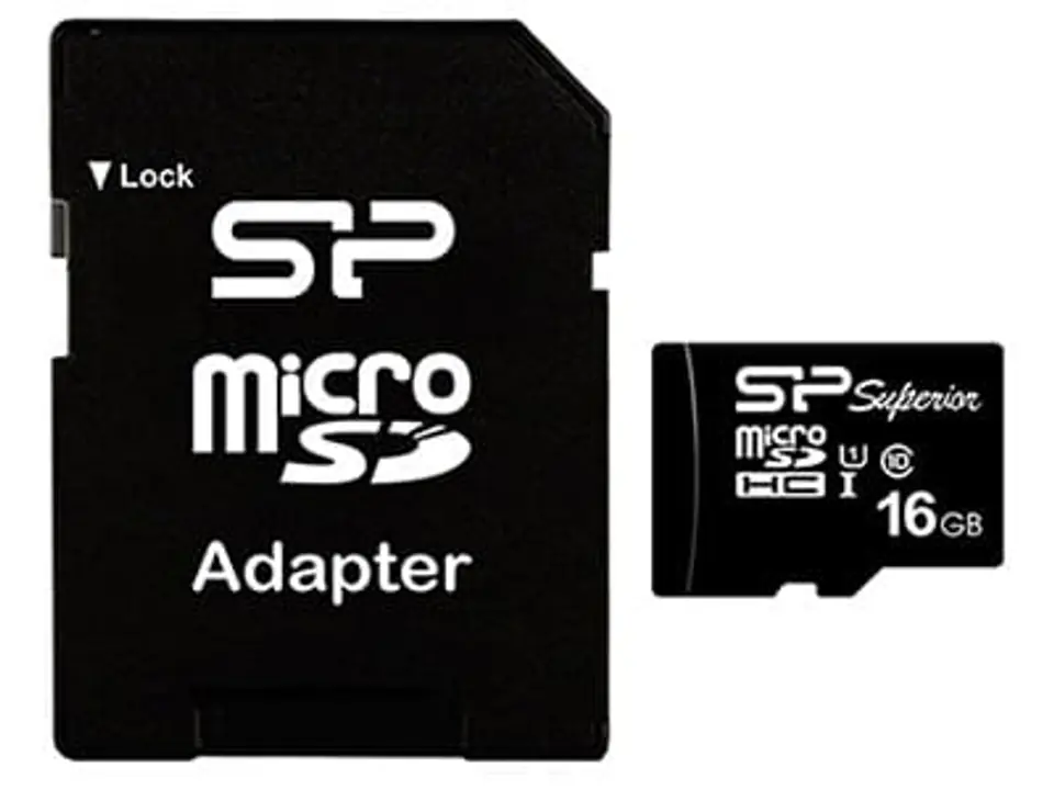 ⁨MicroSD 16GB class 10 Memory card + SD MicroSD 16GB SP adapter⁩ at Wasserman.eu