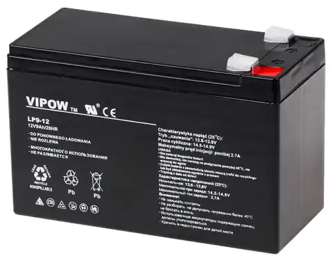 ⁨Gel Batterie 12V 9Ah Vipow BAT0228⁩ im Wasserman.eu