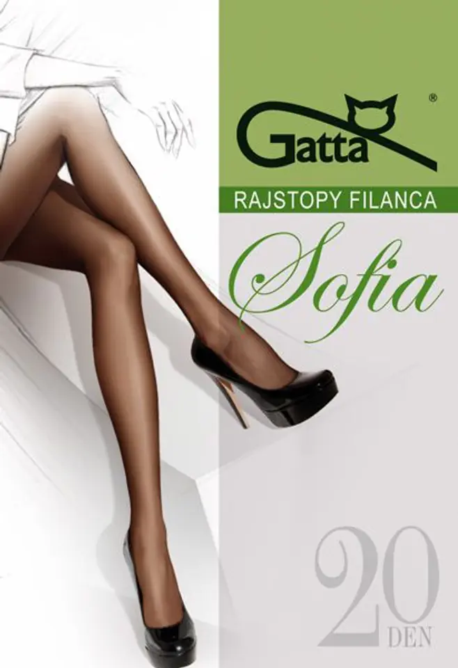 ⁨TIGHTS GATTA SOFIA 20 den R 5,6 (Colour brown-grey, Size 5)⁩ at Wasserman.eu