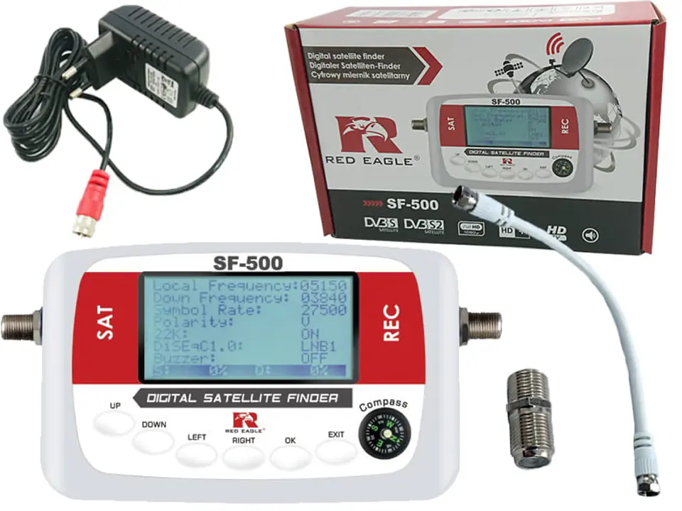 ⁨Red Eagle SF-500 SF-500 digital satellite signal meter white⁩ at Wasserman.eu