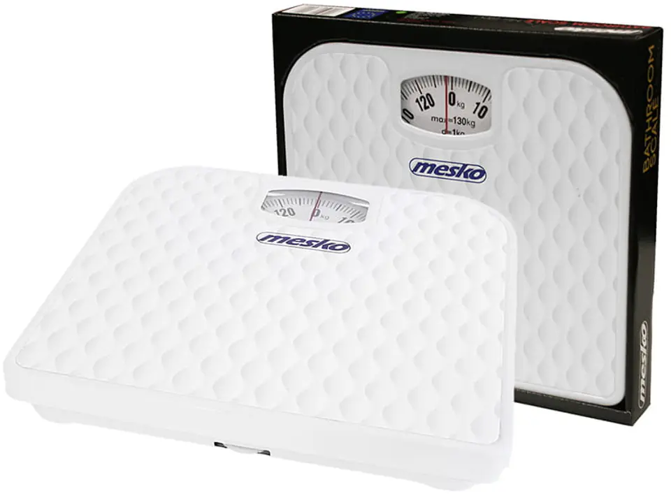 ⁨White mechanical bathroom scale. Load capacity up to 130 kg MS 8160⁩ at Wasserman.eu