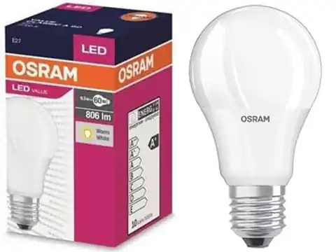 ⁨LED bulb OSRAM CLA60 E27 9W 806 lm warm⁩ at Wasserman.eu
