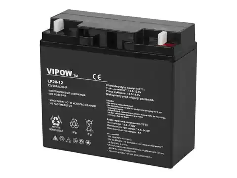 ⁨Akumulator żelowy VIPOW BAT0218 12V 20Ah⁩ w sklepie Wasserman.eu