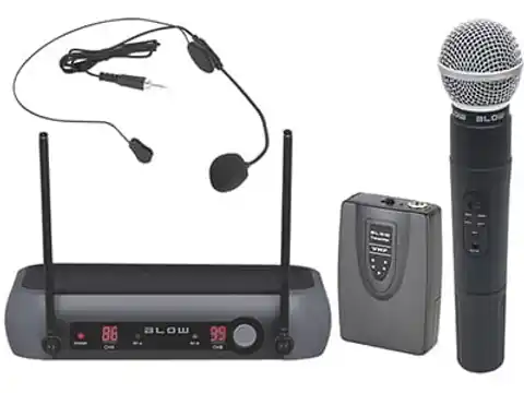 ⁨Mikrofony bezprzewodowe dynamiczny i nagłowny Blow PRM 903⁩ w sklepie Wasserman.eu