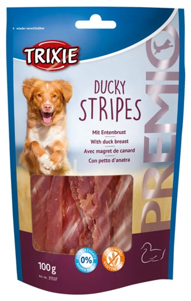 ⁨Trixie Stripes Premio Light Duck 100g [31537]⁩ at Wasserman.eu