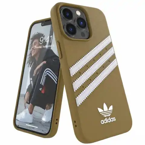 ⁨Adidas OR Moulded PU iPhone 13 Pro Max 6,7" beżowo-złoty/beige-gold 47807⁩ w sklepie Wasserman.eu