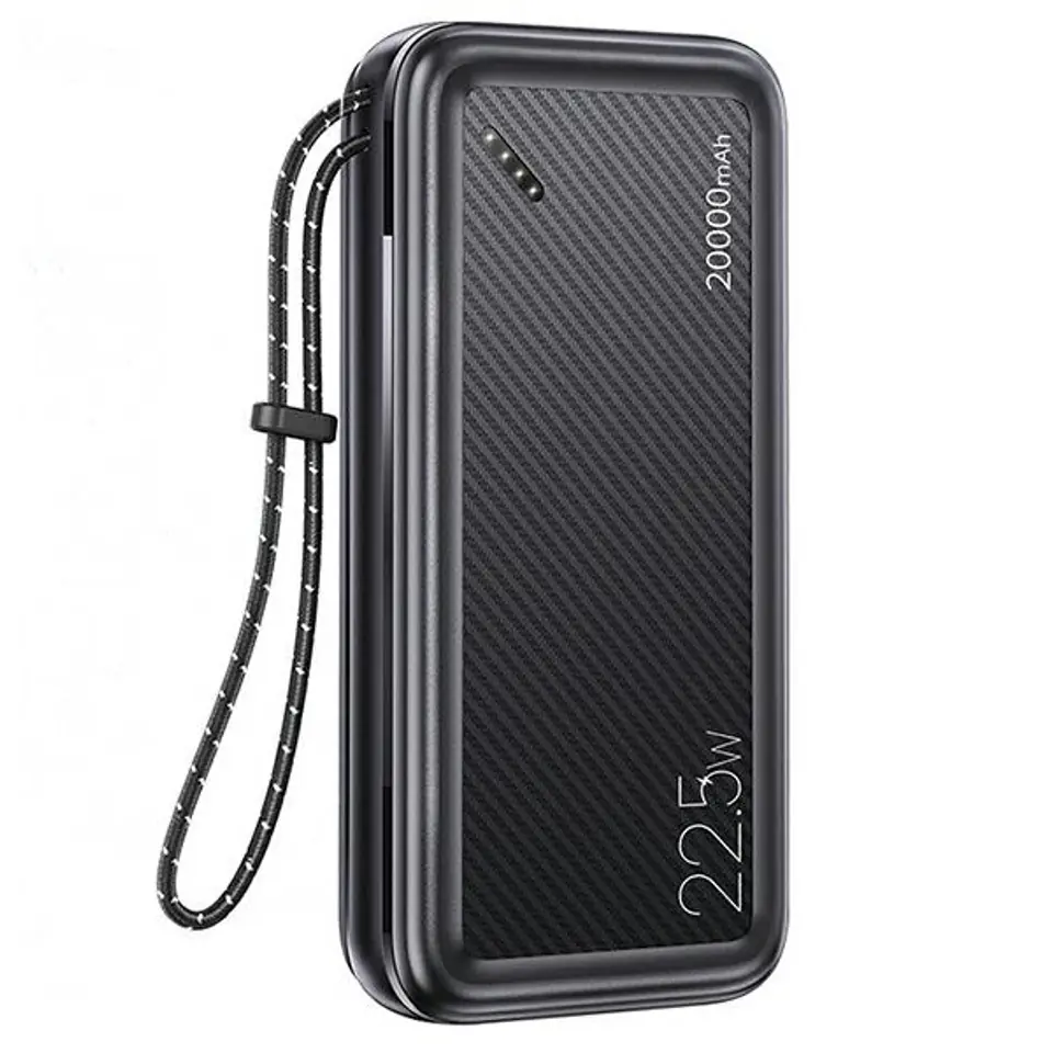 ⁨USAMS Powerbank PB60 20000mAh 22.5W 2xQC3.0+PD Fast Charge czarny/black 20KCD16801 (US-CD168)⁩ w sklepie Wasserman.eu