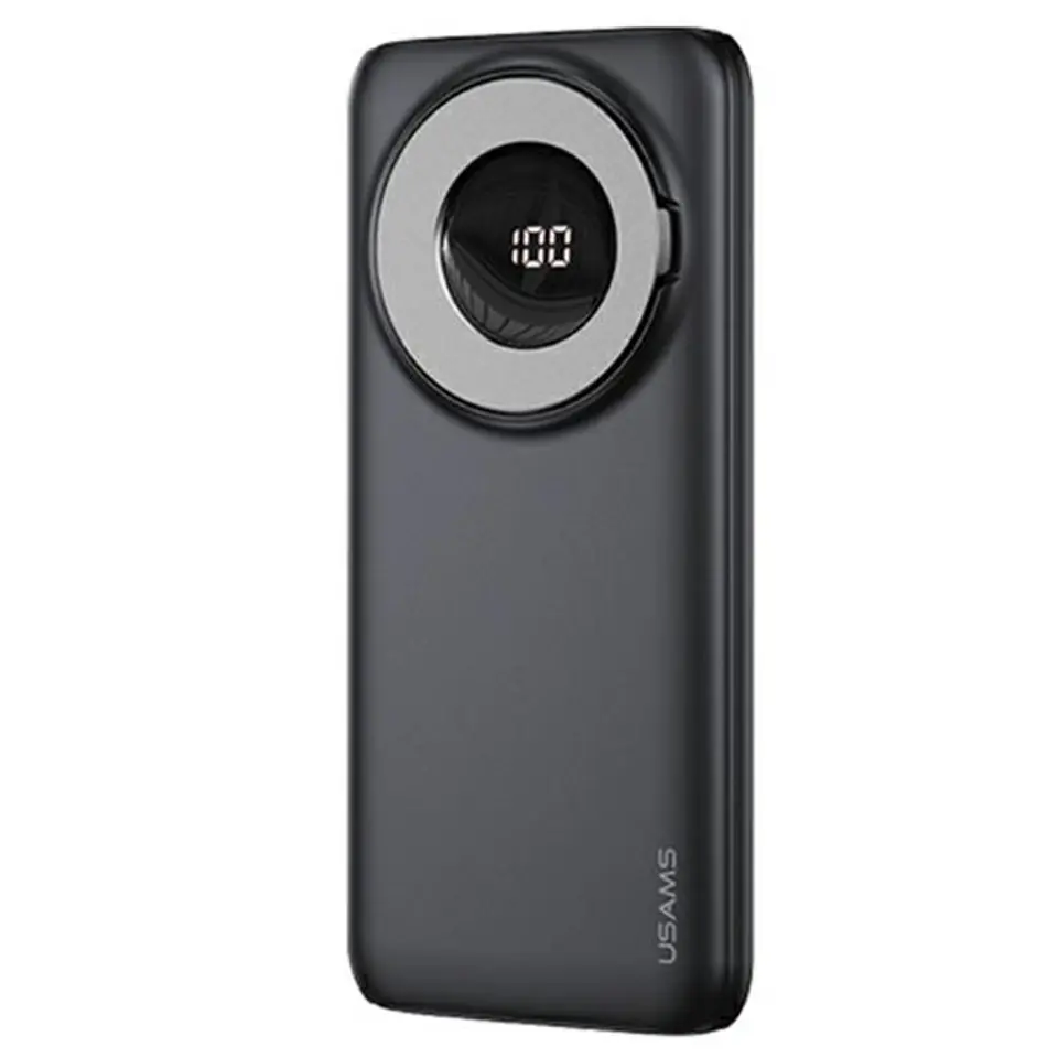 ⁨USAMS Powerbank PB62 10000mAh 20W QC3.0+PD Magnetic Wireless Fast Charge black/black 10KCD17101 (US-CD171)⁩ at Wasserman.eu