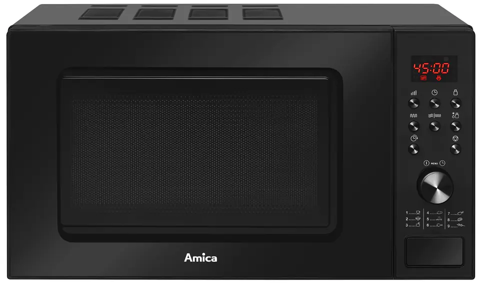 ⁨Amica AMGF20E1GB microwave Countertop Grill microwave 20 L 700 W Black⁩ at Wasserman.eu