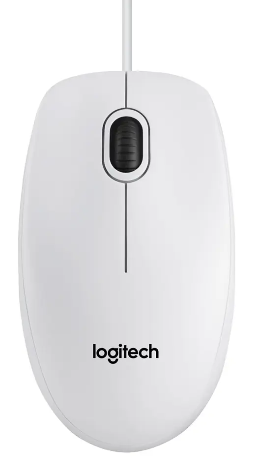⁨Mysz Logitech B100 910-003360 (optyczna; 800 DPI; kolor biały)⁩ w sklepie Wasserman.eu