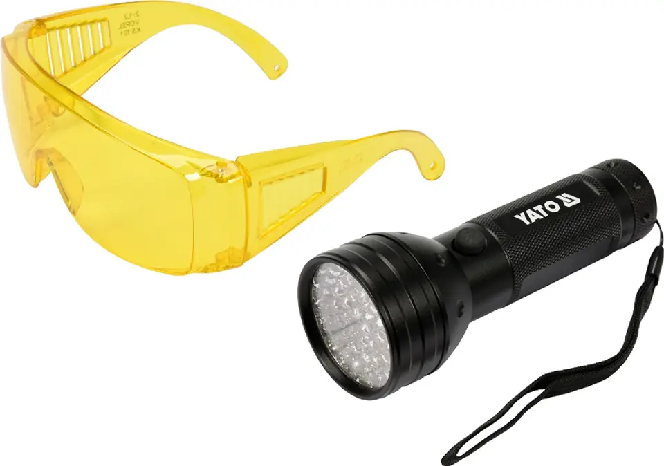 ⁨ZESTAW LATARKA UV 51 LED I OKULARY⁩ w sklepie Wasserman.eu