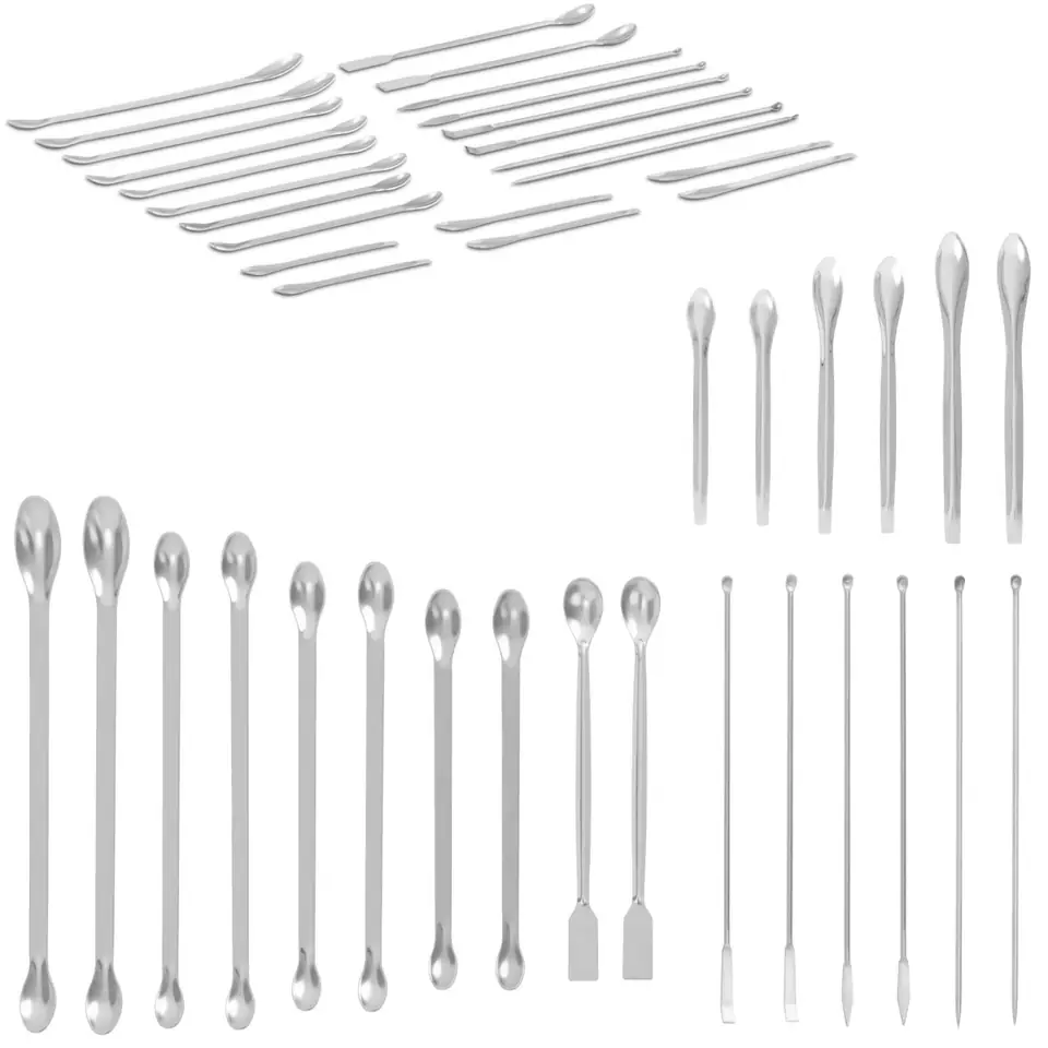 ⁨Spatulas spoon laboratory steel set of 22 elements⁩ at Wasserman.eu