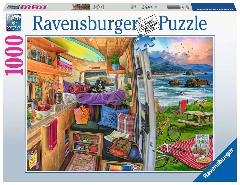 ⁨Puzzle 2D 1000 elements: Wiew from the camper⁩ at Wasserman.eu