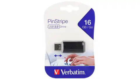 ⁨Pendrive VERBATIM 16GB PINSTRIPE USB 2.0 49063⁩ w sklepie Wasserman.eu