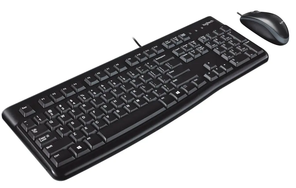 ⁨Zestaw klawiatura + mysz Logitech MK120 920-002562 (membranowa; USB 2.0; (US); kolor czarny; optyczna; 1000 DPI)⁩ w sklepie Wasserman.eu