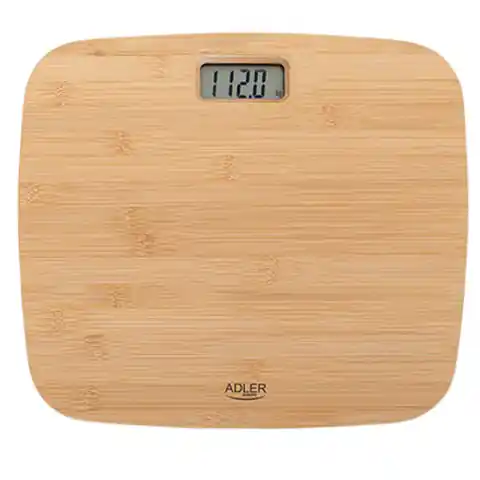 ⁨Adler Bathroom Bamboo Scale AD 8173 Maximum weight (capacity) 150 kg, Accuracy 100 g⁩ at Wasserman.eu
