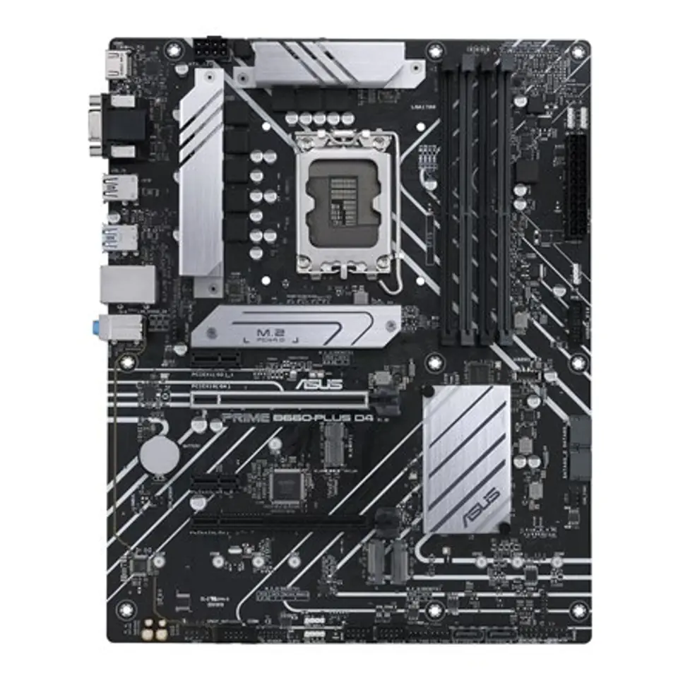 ⁨Asus PRIME B660-PLUS D4 Processor family Intel, Processor socket LGA1700, DDR4 DIMM, Memory slots 4, Supported hard disk drive⁩ at Wasserman.eu