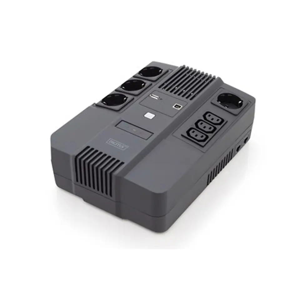 ⁨Digitus All-in-One UPS, 600VA/360W, LED 12V/7Ah x1, 4x CEE 7/7,3x IEC C13, USB, RJ45⁩ w sklepie Wasserman.eu