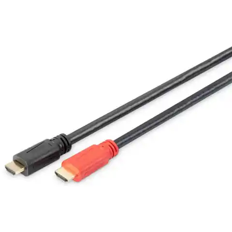 ⁨Digitus High Speed HDMI Cable with Signal Amplifier DB-330118-100-S Black/Red, HDMI to HDMI, 10 m⁩ w sklepie Wasserman.eu
