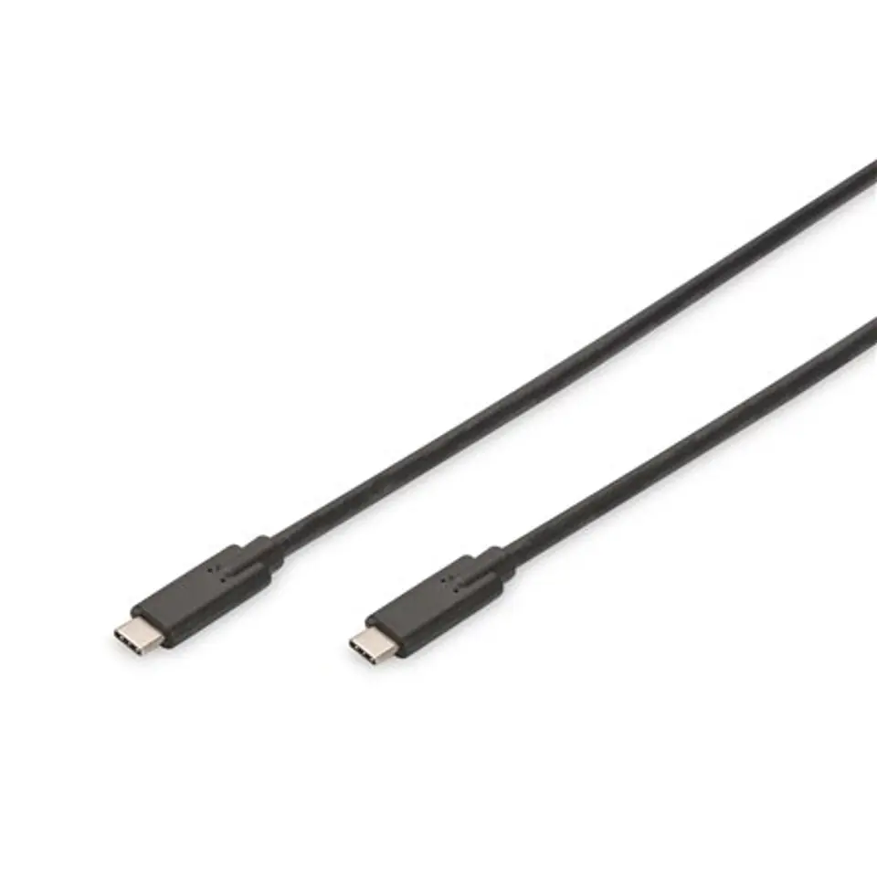 ⁨Digitus USB Type-C Connection Cable AK-300139-010-S USB Male 3.1 Gen 2 (Type C), USB Male 3.1 Gen 2 (Type C), Black, 1 m⁩ at Wasserman.eu