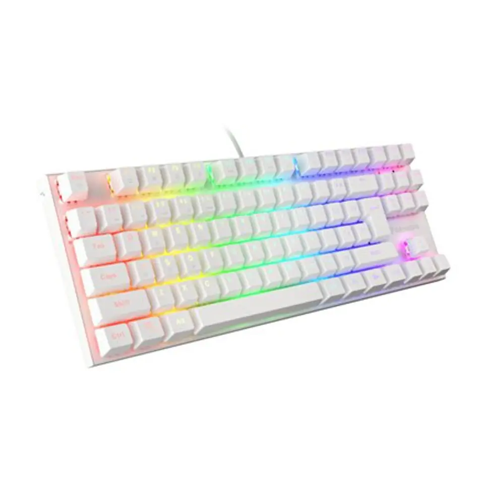 ⁨Genesis | THOR 303 TKL | Gaming keyboard | RGB LED light | US | White | Wired | 1.8 m | Brown Switch⁩ w sklepie Wasserman.eu