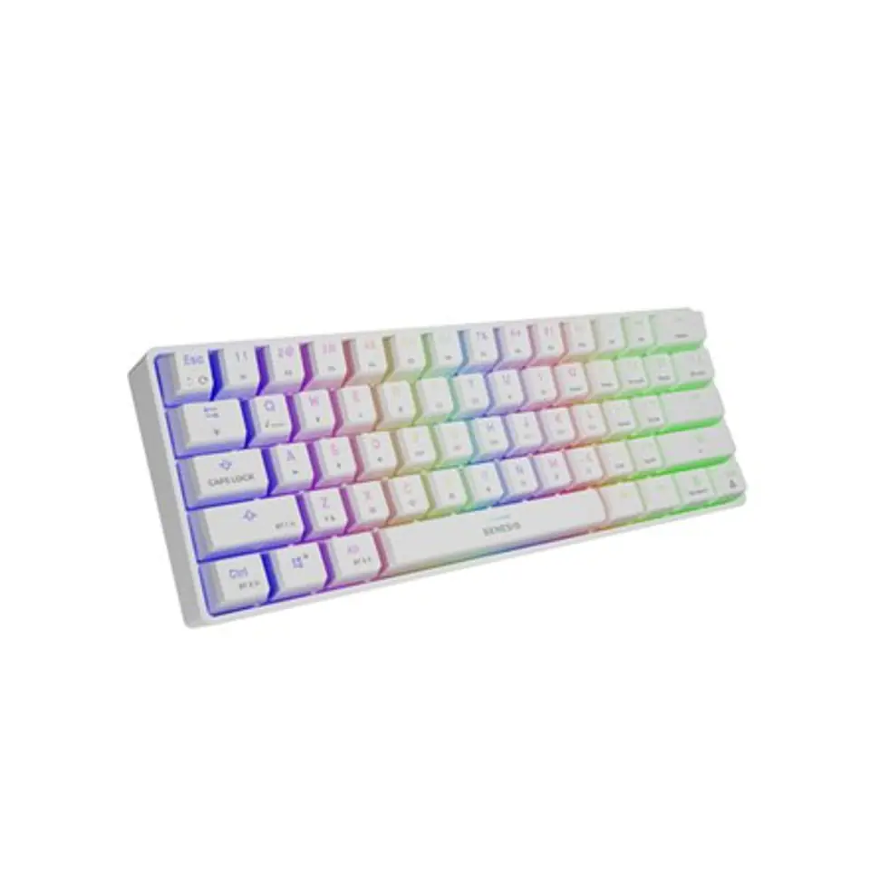 ⁨Genesis THOR 660 RGB Gaming keyboard, RGB LED light, US, White, Bluetooth, Wired, Wireless connection, Gateron Red Switch⁩ at Wasserman.eu