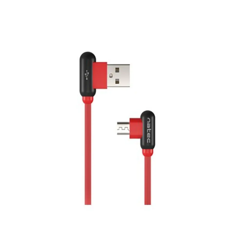 Natec Angled USB Micro to Type A Cable Prati 1 m, USB Type-A, Micro USB w sklepie Wasserman.eu