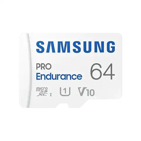 ⁨Samsung PRO Endurance MB-MJ64KA/EU 64 GB, MicroSD Memory Card, Flash memory class U1, V10, Class 10, SD adapter⁩ w sklepie Wasserman.eu
