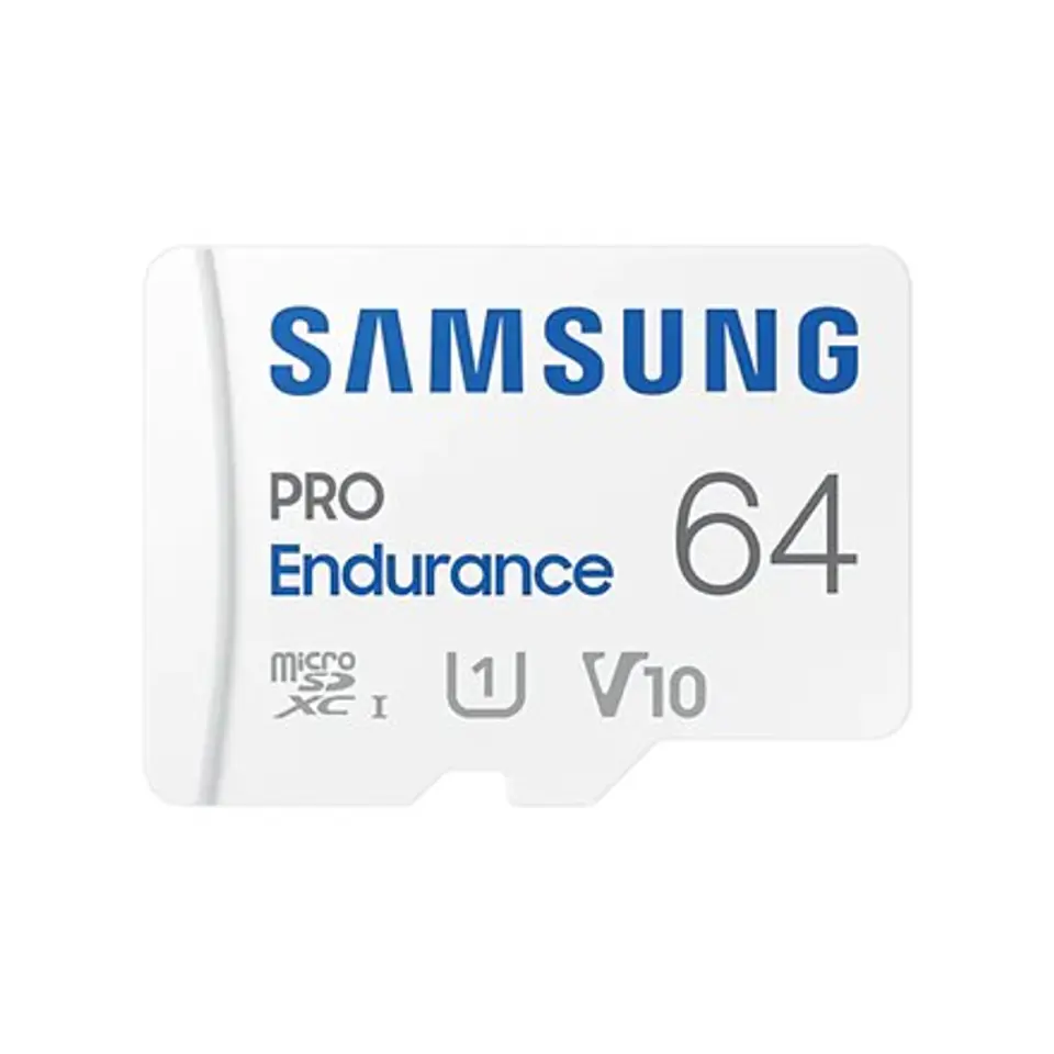 ⁨Samsung | PRO Endurance | MB-MJ64KA/EU | 64 GB | MicroSD Memory Card | Flash memory class U1, V10, Class 10 | SD adapter⁩ w sklepie Wasserman.eu