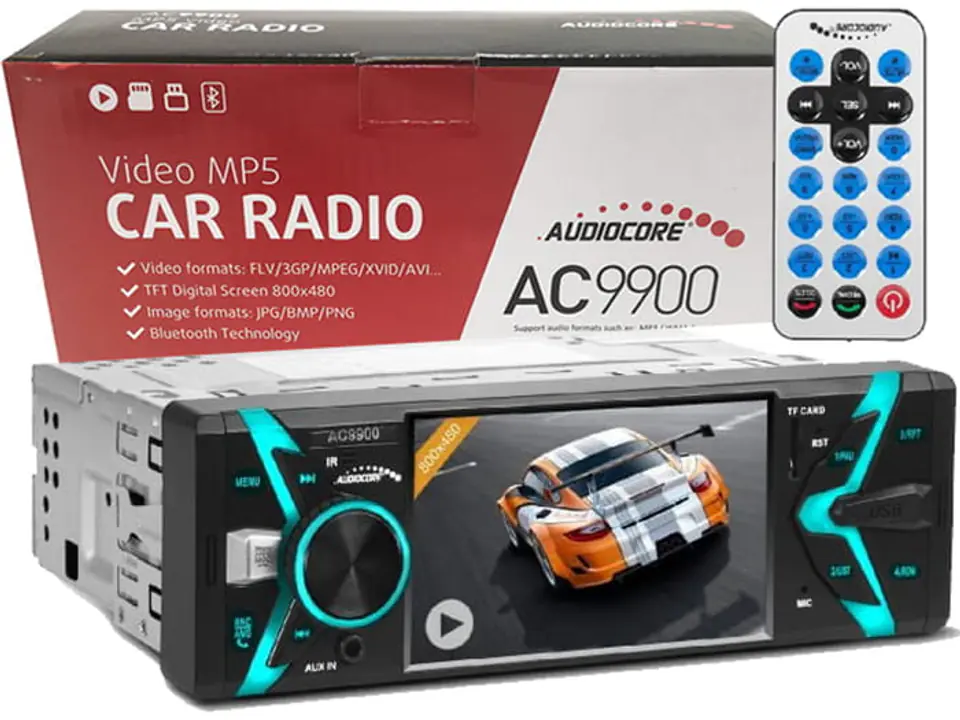 ⁨Radioodtwarzacz Audiocore MP5 AVI DivX Bluetooth⁩ w sklepie Wasserman.eu