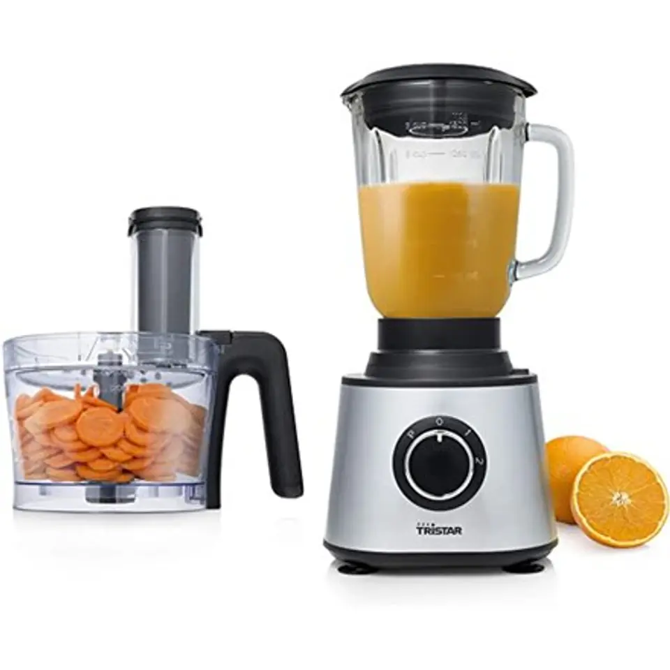 ⁨Tristar Food Processor MX-4823 600 W, Bowl capacity 1.5 L, Number of speeds 2, Silver⁩ at Wasserman.eu