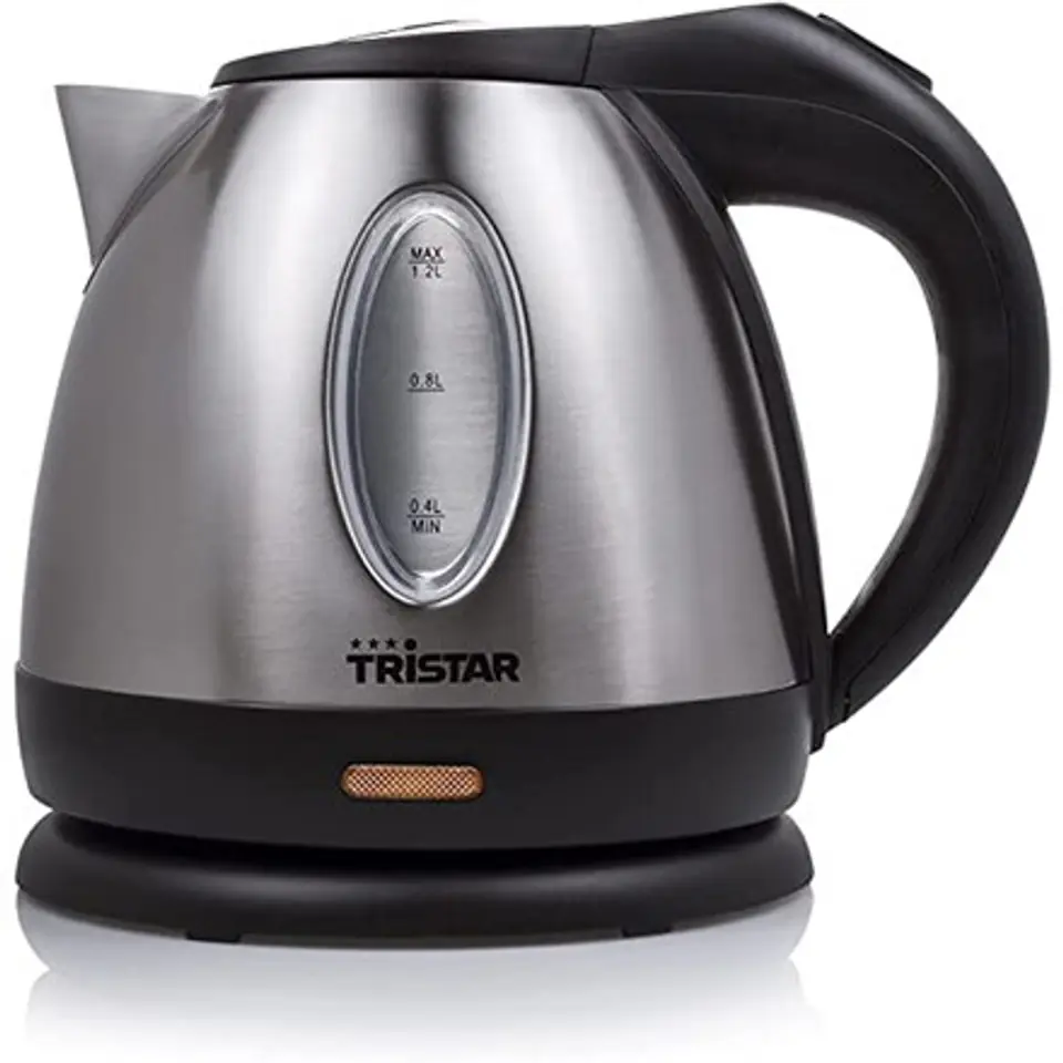 ⁨Tristar Jug Kettle WK-1323 Standard, 1500 W, 1.2 L, Stainless steel, 360° rotational base, Silver⁩ at Wasserman.eu