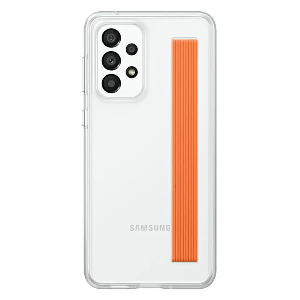 ⁨Etui Samsung EF-XA336CT A33 5G A336 przezroczysty/transparent Slim Strap Cover⁩ w sklepie Wasserman.eu